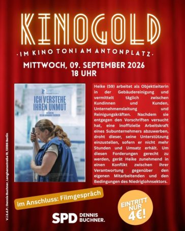 09. September 2026, 18 Uhr – KinoGold: Sommer-Spezial – “Ich verstehe Ihren Unmut (2026)”