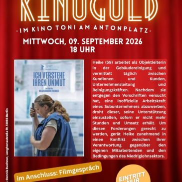 09. September 2026, 18 Uhr – KinoGold: Sommer-Spezial – “Ich verstehe Ihren Unmut (2026)”
