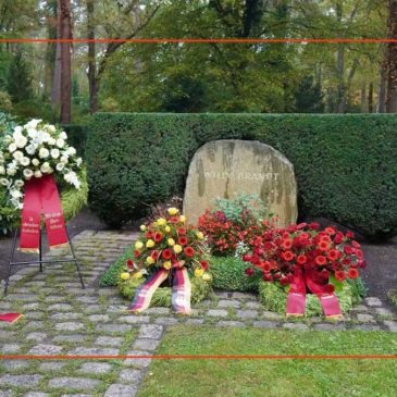 Kranzniederlegung zum 34. Todestag von Willy Brandt